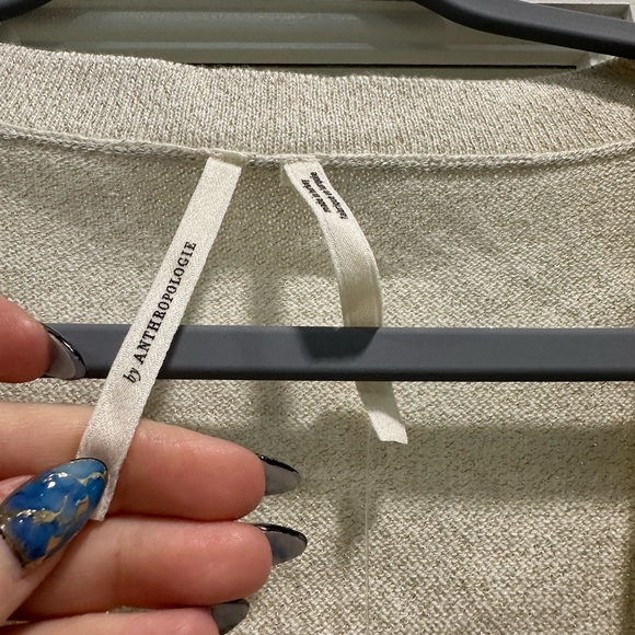 Anthropology Cropped Twist Cream Women's Tank - Size Medium - Picture 5 of 6